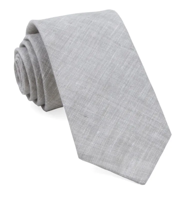 South End Solid Grey Tie sold by The Tie Bar