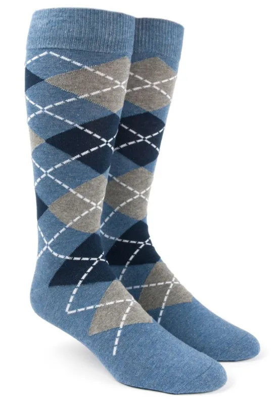 Argyle Blue Dress Socks sold by The Tie Bar