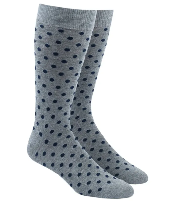 Circuit Dots Navy Dress Socks sold by The Tie Bar