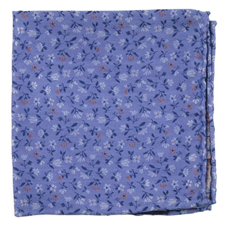 Floral Acres Light Blue Pocket Square sold by The Tie Bar