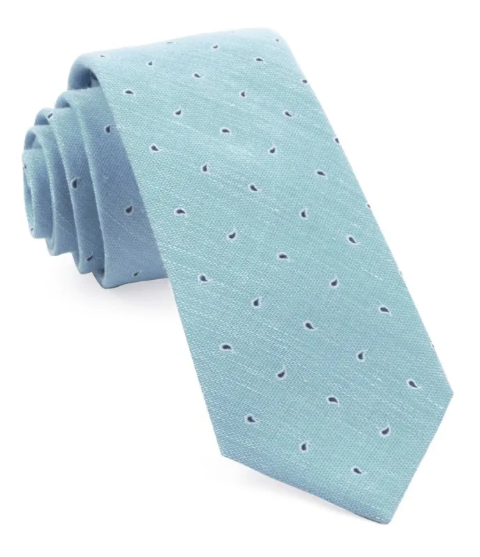 Budding Paisley Light Blue Tie sold by The Tie Bar