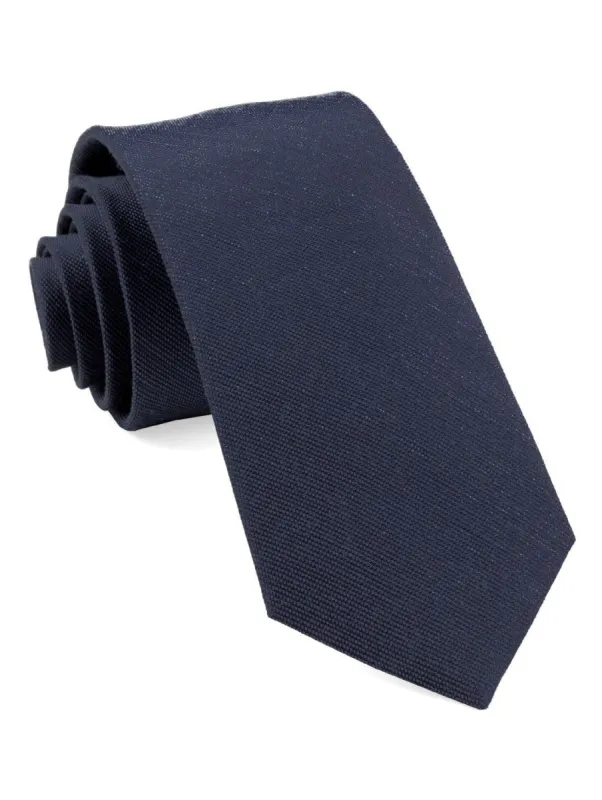 Cardinal Solid Navy Tie sold by The Tie Bar
