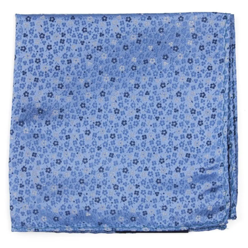 Flower Fields Light Blue Pocket Square sold by The Tie Bar