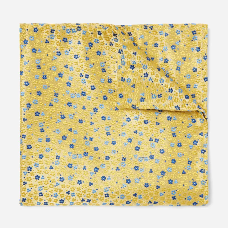 Flower Fields Yellow Pocket Square sold by The Tie Bar