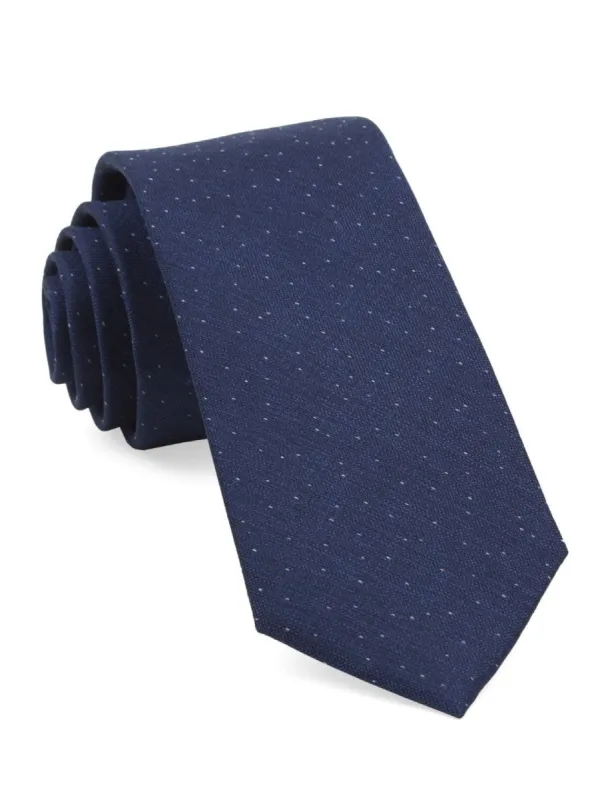 Flecked Solid Navy Tie sold by The Tie Bar