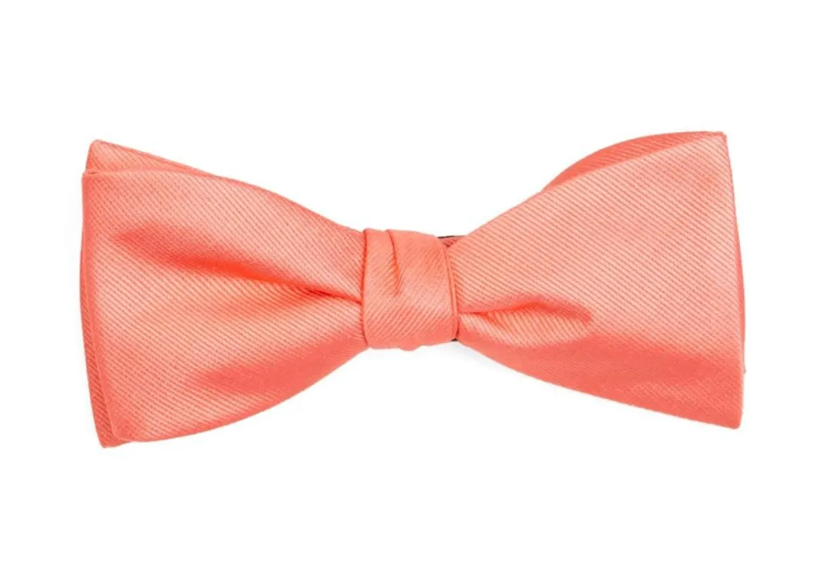 Grosgrain Solid Coral Bow Tie sold by The Tie Bar