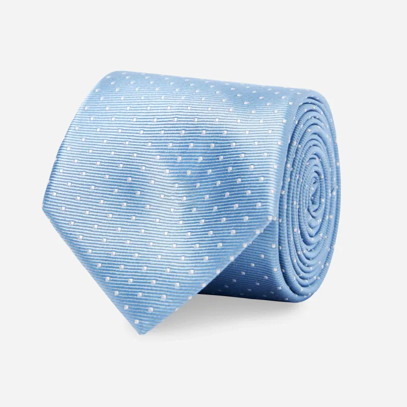 Mini Dots Slate Blue Tie sold by The Tie Bar