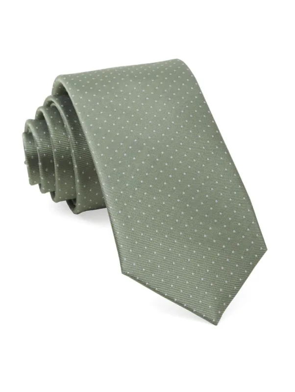 Mini Dots Sage Green Tie sold by The Tie Bar
