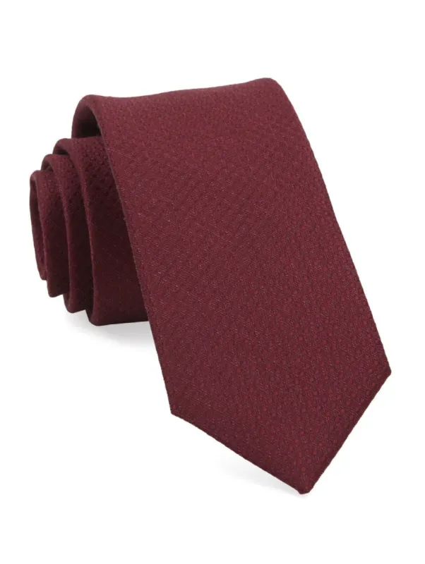 Dotted Spin Burgundy Tie sold by The Tie Bar