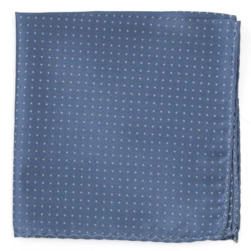 Mini Dots Slate Blue Pocket Square sold by The Tie Bar