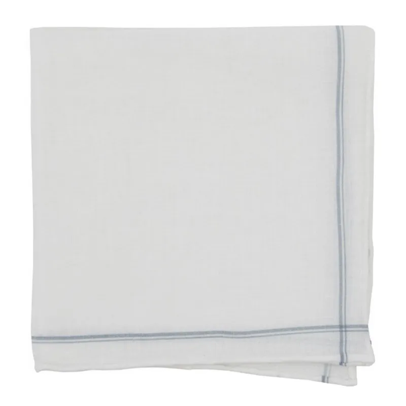 Binary Border Silver Pocket Square sold by The Tie Bar