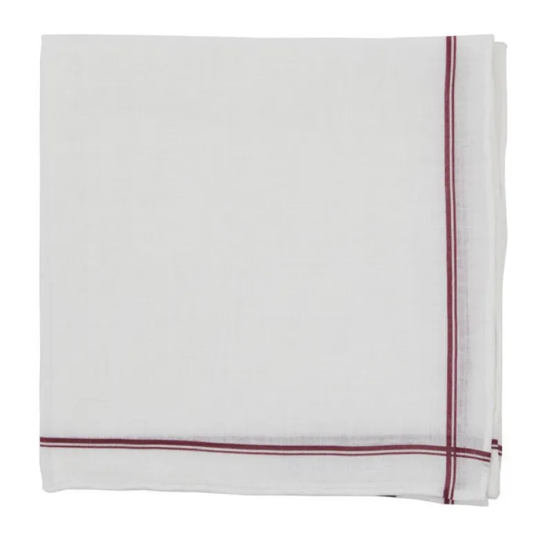 Binary Border Burgundy Pocket Square sold by The Tie Bar