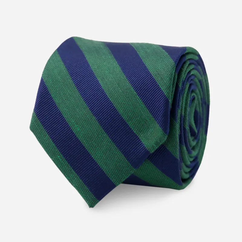 Lumber Stripe Hunter Green Tie sold by The Tie Bar