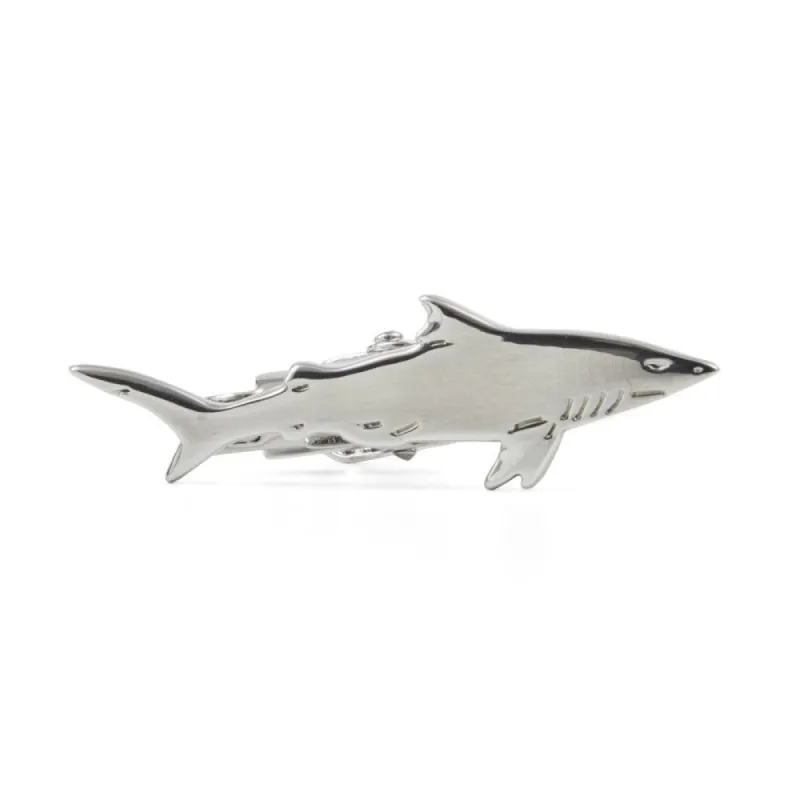 Shark Silver Tie Bar sold by The Tie Bar