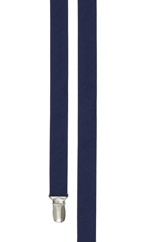 Grosgrain Solid Navy Suspender sold by The Tie Bar