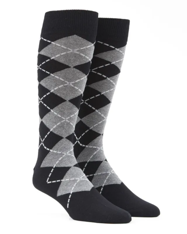 New Argyle Black Dress Socks sold by The Tie Bar