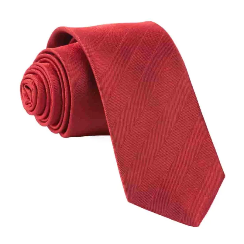 Herringbone Vow Red Tie sold by The Tie Bar