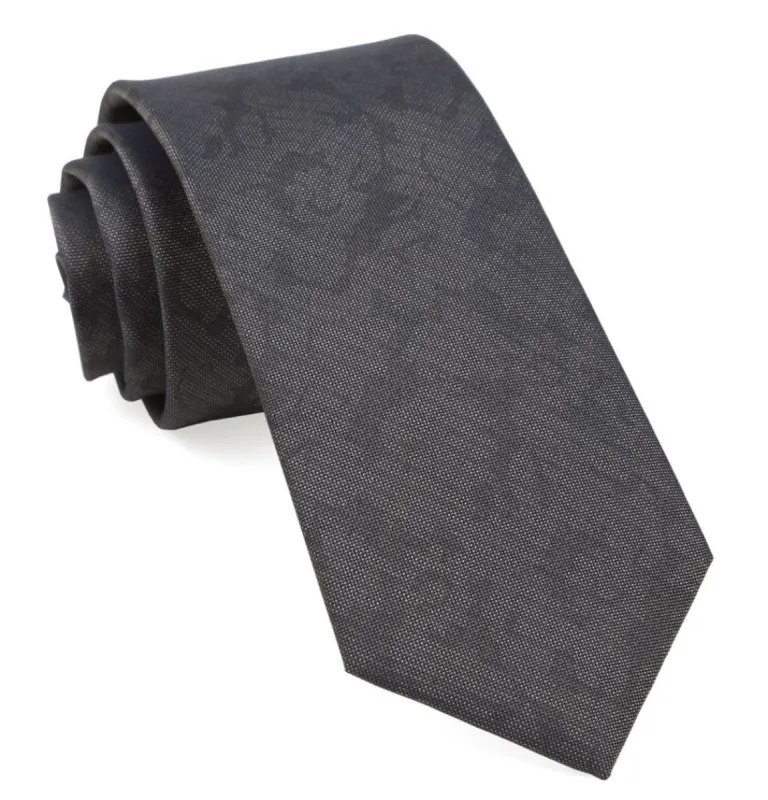 Refinado Floral Charcoal Tie sold by The Tie Bar