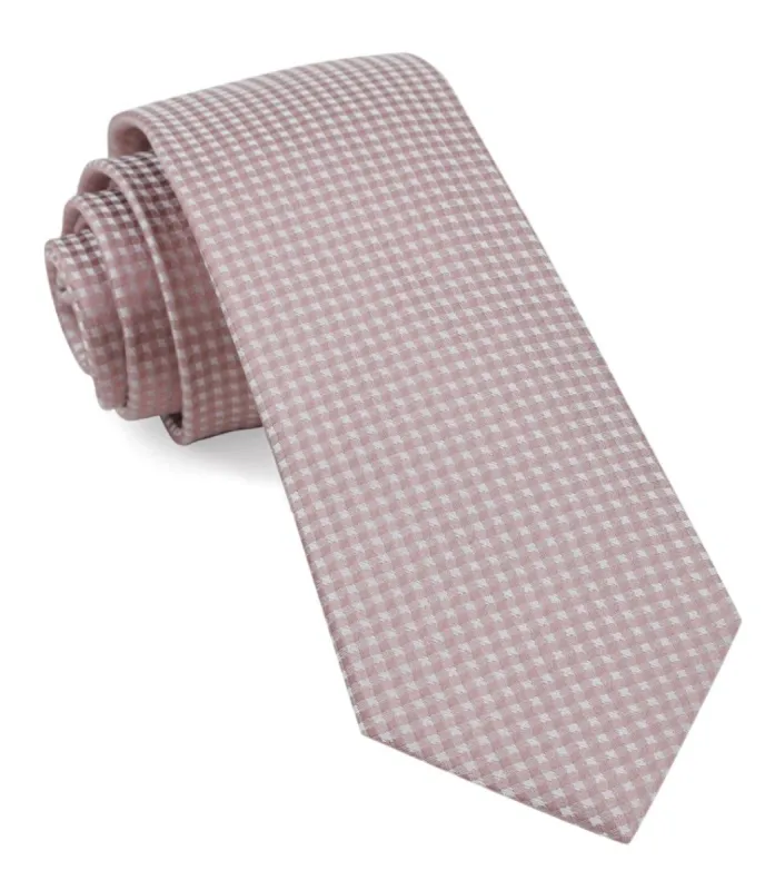 Be Married Checks Mauve Stone Tie sold by The Tie Bar