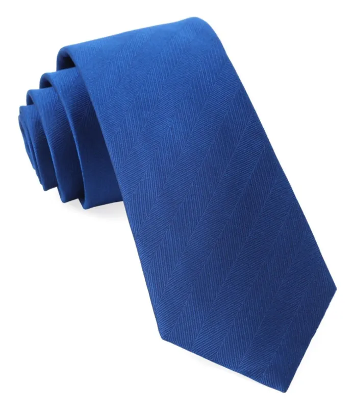 Herringbone Vow Royal Blue Tie sold by The Tie Bar