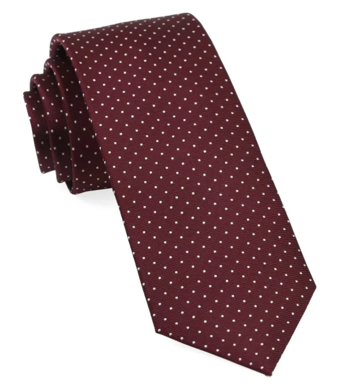 Mini Dots Wine Tie sold by The Tie Bar