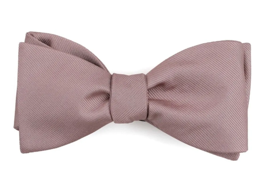 Grosgrain Solid Mauve Stone Bow Tie sold by The Tie Bar