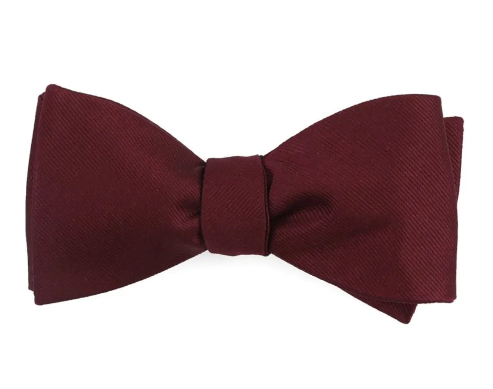 Grosgrain Solid Wine Bow Tie sold by The Tie Bar