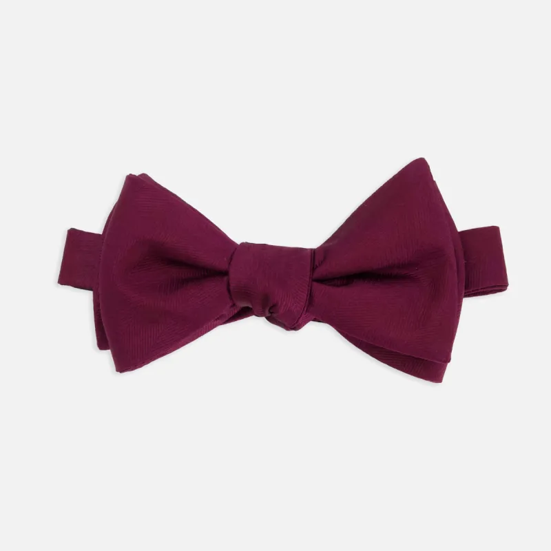 Herringbone Vow Wine Bow Tie sold by The Tie Bar