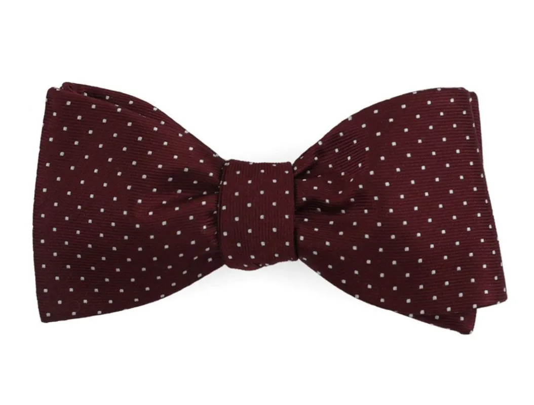 Mini Dots Wine Bow Tie sold by The Tie Bar