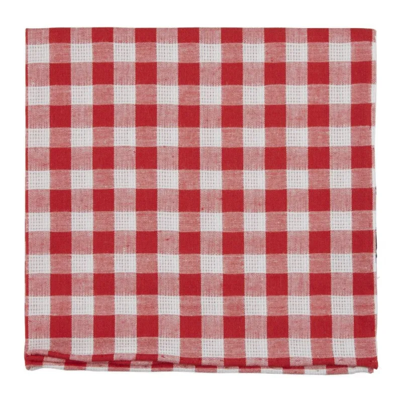 Trellis Plaid Red Pocket Square sold by The Tie Bar