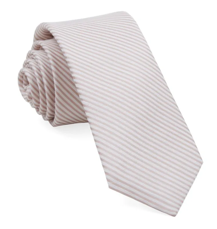 Mumu Weddings - Coastal Stripe Dusty Blush Tie sold by The Tie Bar
