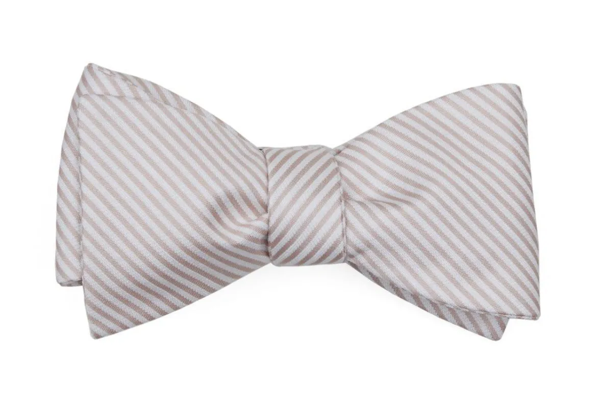 Mumu Weddings - Coastal Stripe Dusty Blush Bow Tie sold by The Tie Bar