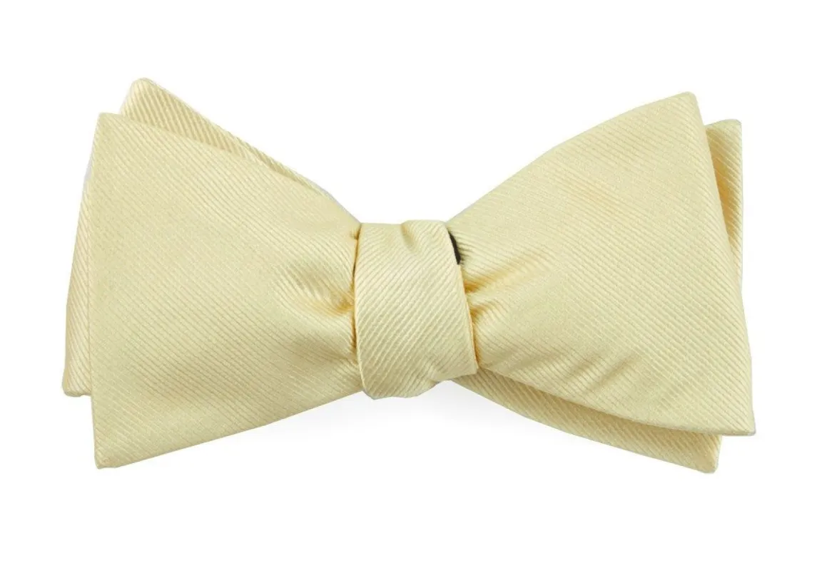 Grosgrain Solid Butter Bow Tie sold by The Tie Bar