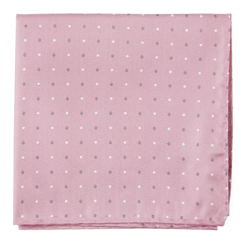 Suited Polka Dots Soft Pink Pocket Square sold by The Tie Bar