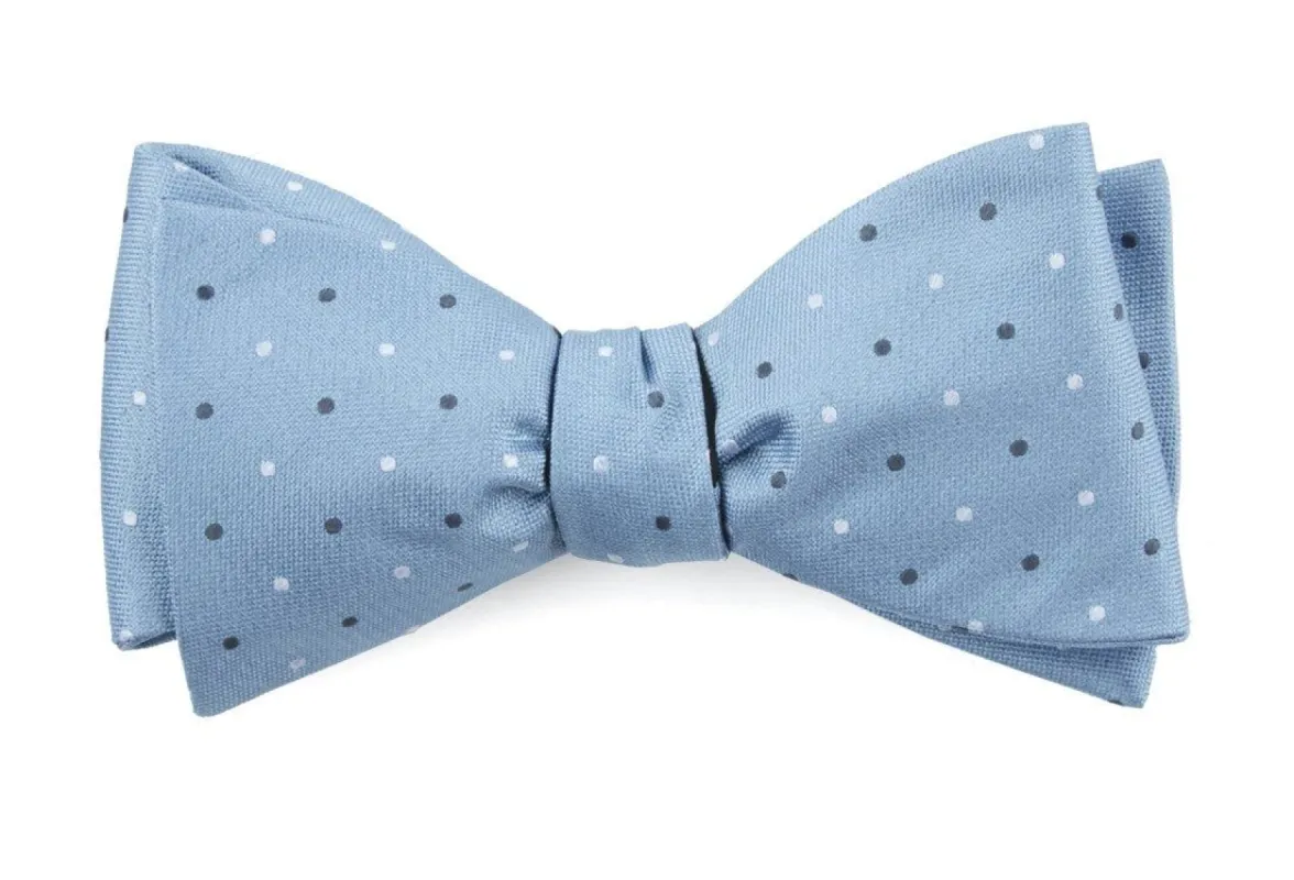 Suited Polka Dots Steel Blue Bow Tie sold by The Tie Bar