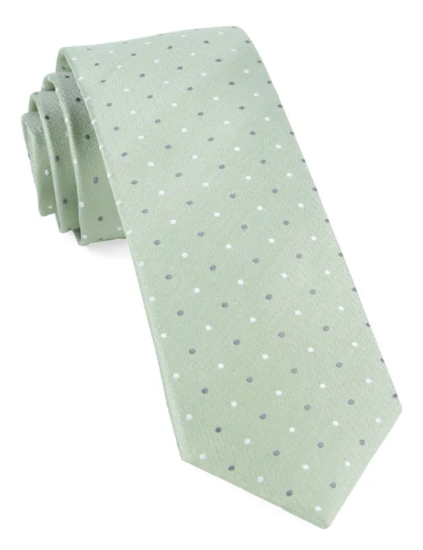 Suited Polka Dots Sage Green Tie sold by The Tie Bar