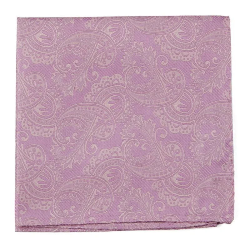 Twill Paisley Dusty Rose Pocket Square sold by The Tie Bar