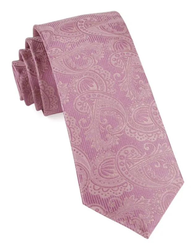 Twill Paisley Dusty Rose Tie sold by The Tie Bar