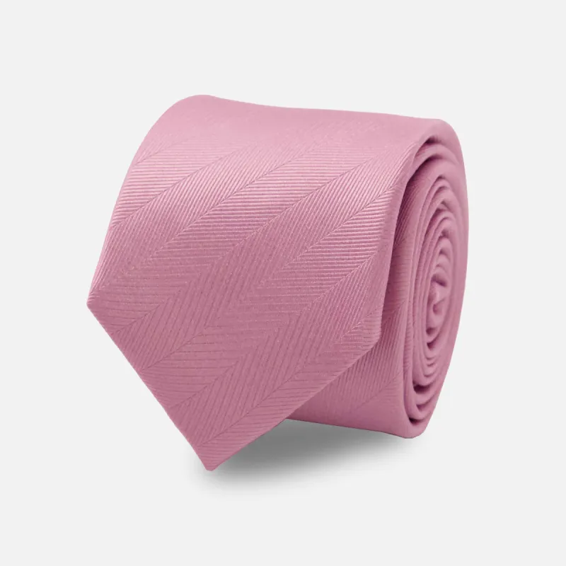 Herringbone Vow Dusty Rose Tie sold by The Tie Bar