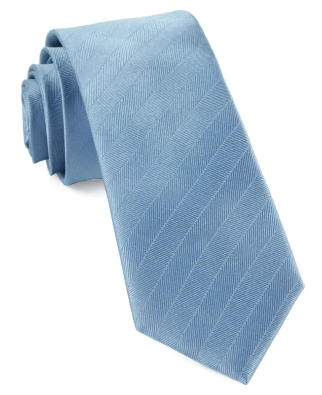 Herringbone Vow Steel Blue Tie sold by The Tie Bar