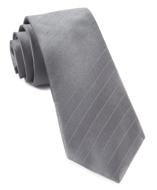 Herringbone Vow Grey Tie sold by The Tie Bar