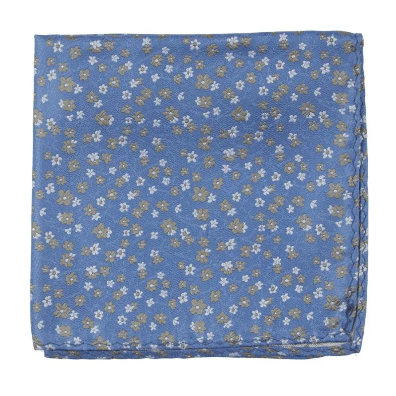 Free Fall Floral Light Blue Pocket Square sold by The Tie Bar