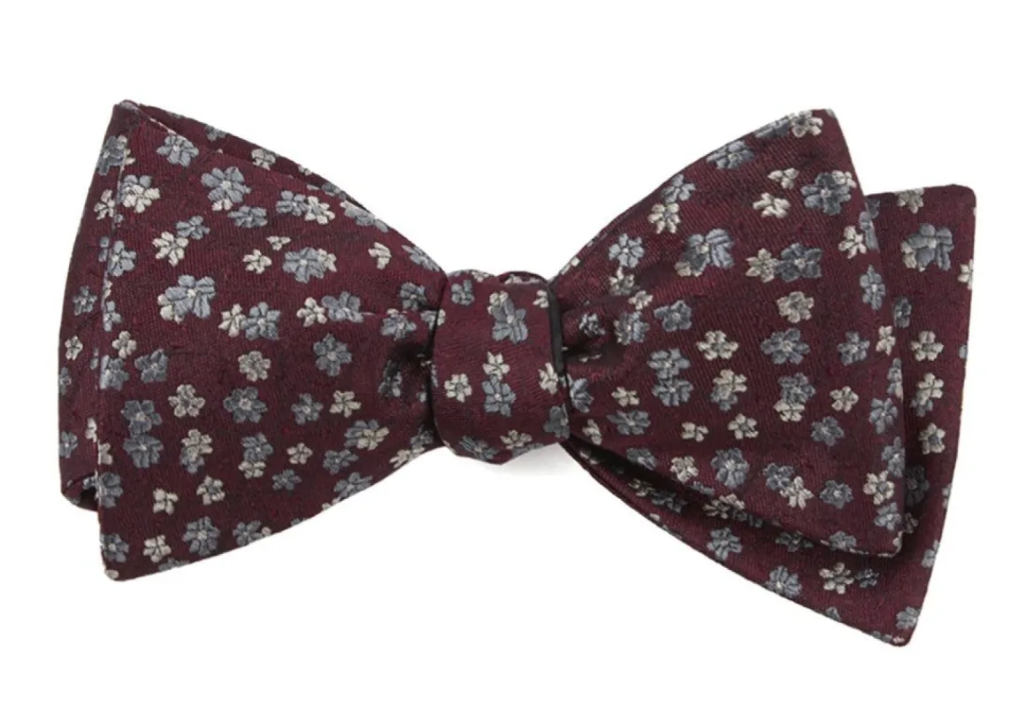 Free Fall Floral Burgundy Bow Tie sold by The Tie Bar