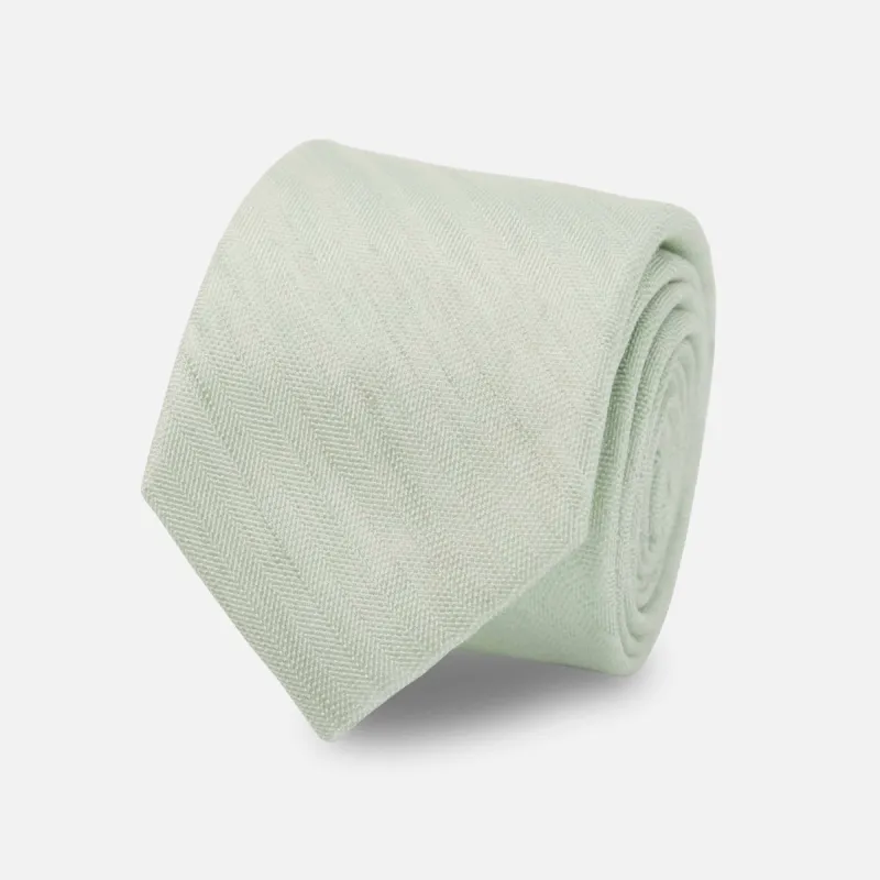 Linen Row Sage Green Tie sold by The Tie Bar