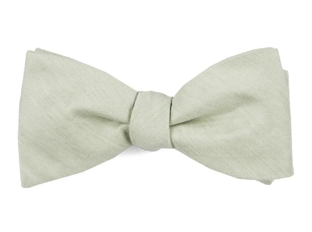 Linen Row Sage Green Bow Tie sold by The Tie Bar