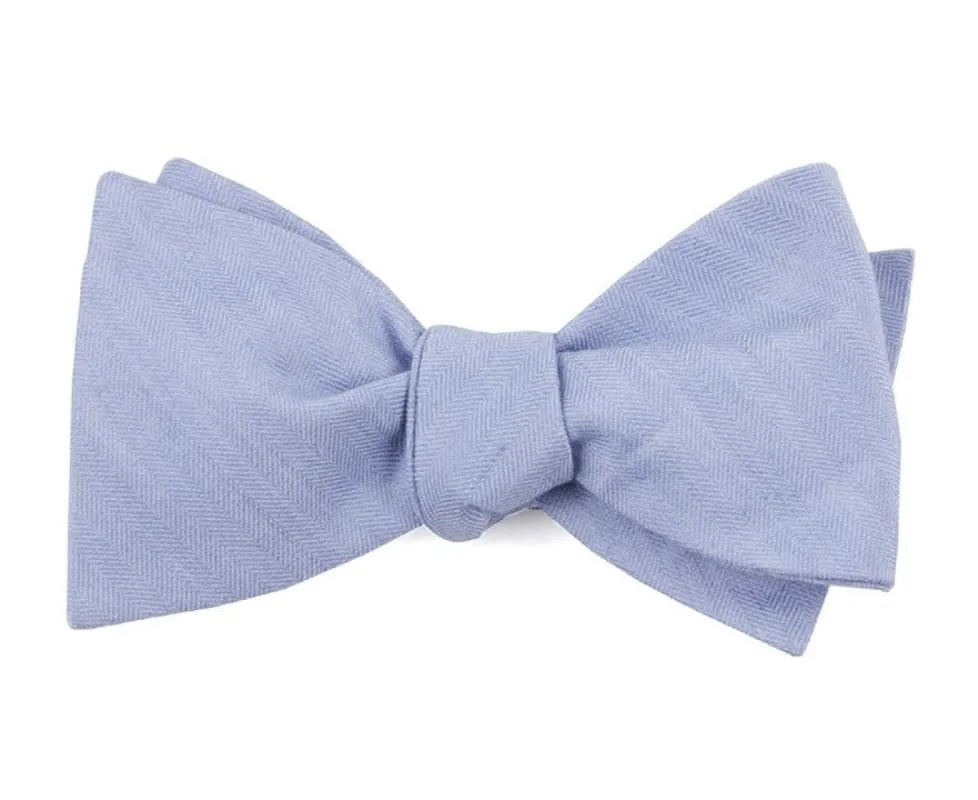 Linen Row Sky Blue Bow Tie sold by The Tie Bar