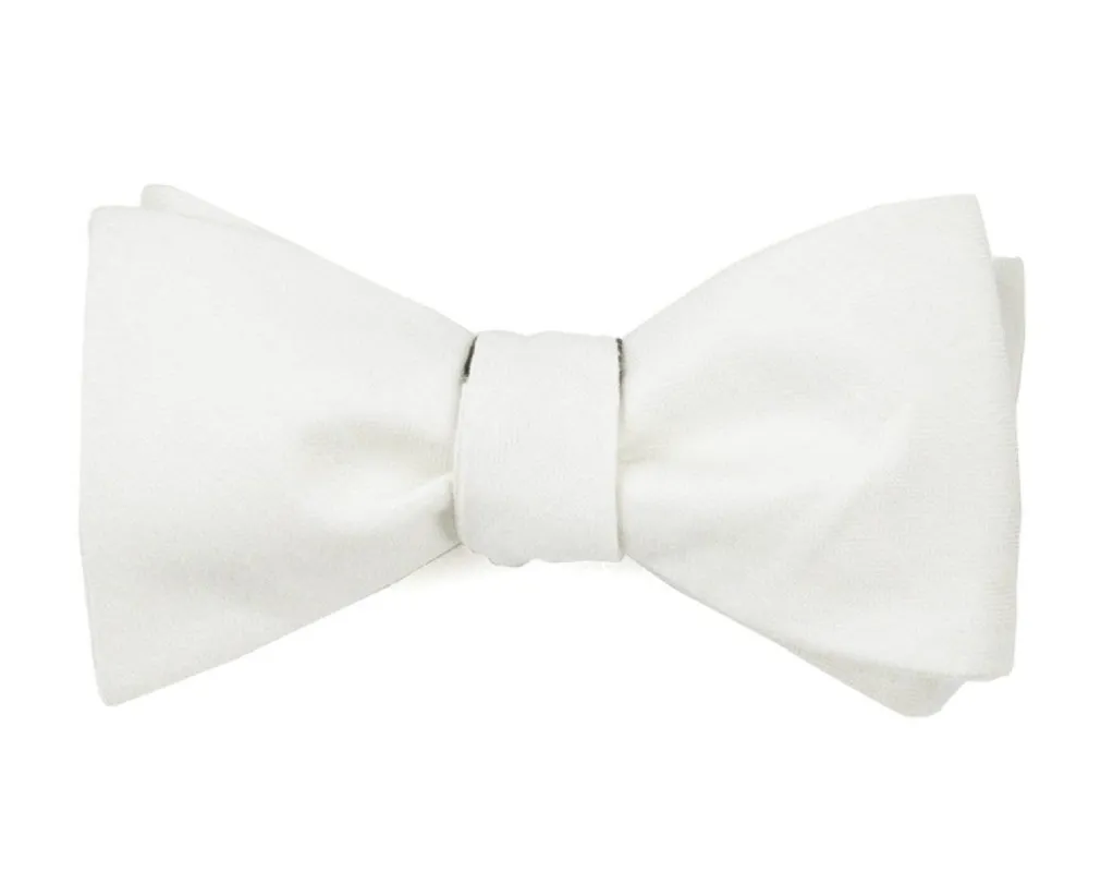 Linen Row Ivory Bow Tie sold by The Tie Bar