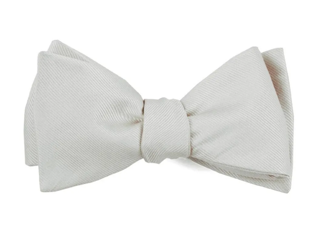 Grosgrain Solid White Bow Tie sold by The Tie Bar