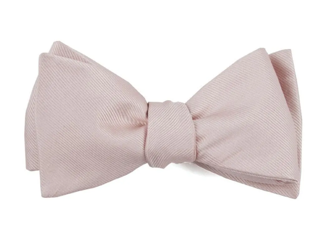 Grosgrain Solid Blush Pink Bow Tie sold by The Tie Bar