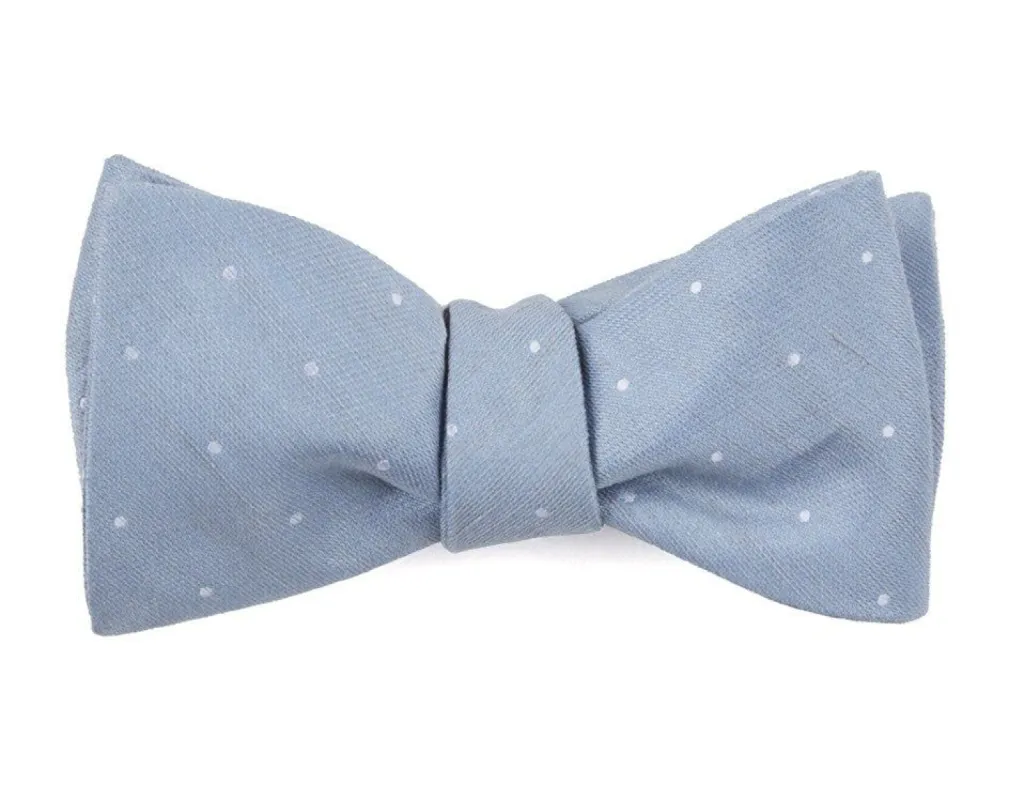 Bulletin Dot Slate Blue Bow Tie sold by The Tie Bar